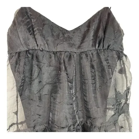 Free People Black Rose Maxi Tiered Dress Size 2 NEW - Picture 3 of 12